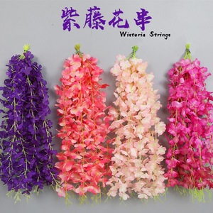 Guirnaldas de Flores Artificiales de Glicinia Stupid Bird, de Seda, en Colores Morado, Rosa y Rojo, para Decoración de Interiores y Exteriores, Bodas y Hogar, Enredaderas Colgantes - Product Image 4