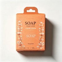 Boîte à savon en papier kraft avec logo personnalisé, emballage suspendu de luxe pour savon artisanal, beurre corporel, vente au détail et emballage cadeau
