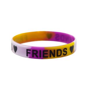 Pulsera de Silicona de Regalo para Mejores Amigos para Siempre, Joyería Deportiva, Pulsera de Goma, Personalizable con Logotipos Promocionales - Product Image 2