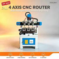 Mini routeur CNC 6060, petite fraiseuse CNC pour le travail du bois, de l'acrylique, de la pierre et du métal avec axe rotatif