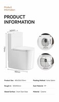 Toilette Minimaliste pour Petits Appartements en Céramique de Haute Qualité avec Siège à Fermeture Douce, Émail Anti-Taches, Idéale pour la Maison et les Hôtels