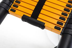 Échelle <span class=keywords><strong>télescopique</strong></span> en aluminium au design moderne personnalisé, 330 lb, échelle combinée pliable, noire, pour utilisation en appartement - Product Image 3