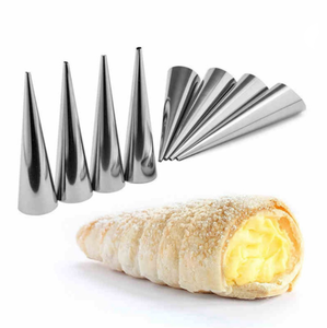 Tubes de Cannoli <span class=keywords><strong>en</strong></span> acier inoxydable, formes de Cannoli crème antiadhésive <span class=keywords><strong>corne</strong></span> danois moules à pâtisserie pour Croissant coquille crème rouleau - Product Image 2