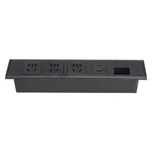 Conference Recessed outlet power strip with usb port flat plug power strip surge protector power strip