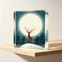 Bloc d'affichage en acrylique personnalisé avec photo, support en acrylique imprimé sur mesure pour la mémoire familiale, décoration de bureau et de maison