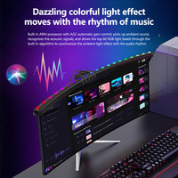 Ramassage à commande vocale barre lumineuse de moniteur incurvée Anti-bleue PC Gaming effet de lumière RVB écran d'ordinateur lampe barre lumineuse Table bureau