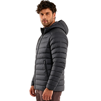 Manteaux épais à capuche pour hommes de grande taille, coupe-vent de haute qualité à logo personnalisé, manteau d'hiver, vestes bouffantes pour hommes