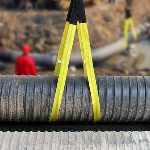 공장 맞춤형 중량급 이중 레이어 100% 폴리에스터 1-12톤 플랫 웨빙 슬링 <span class=keywords><strong>CE</strong></span> 인증 3년 보증 5-8:1 안전 - Product Image 6