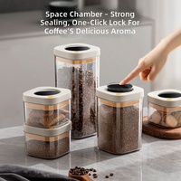 En stock – Boîte hermétique transparente multi-tailles à fermeture facile pour grains de café et aliments secs – Idéale pour le garde-manger