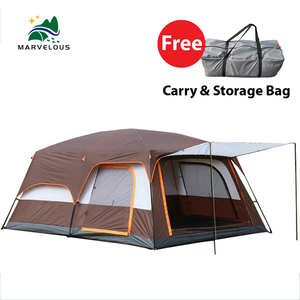 Lều Cắm Trại Ngoài Trời 10 người gia đình bên Lều hai lớp cắm trại gân với hai phòng ngủ công suất lớn - Product Image 5