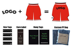 Men's Retro High Street Sports Cotton <b>Shorts</b> Factory Stock Summer Collection Eco-Friendly Hip-Hop Loose Five Pant Elastic <b>Waist</b> - Product Image 5