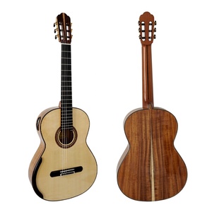 <span class=keywords><strong>Guitare</strong></span> <span class=keywords><strong>classique</strong></span> artisanale professionnelle en Nomex, table en cèdre double, corps en koa massif, touche surélevée et côté porte - Product Image 2