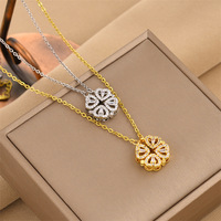 Collier en acier inoxydable 18 carats plaqué or de jour de fantaisie avec pendentif papillon bijoux de tour de cou de perle d'imitation de conception de diamant brillant