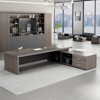 Bureau administratif de la meilleure qualité de table de bureau en forme de L exécutif, Tableau en bois élégant de PDG de