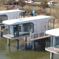 Kawagebo-Capsule conteneur commercial de luxe préfabriqué moderne de 40 pieds, petite maison, capsule spatiale, 2 chambres à coucher
