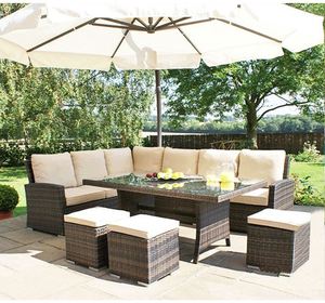 Muebles de mimbre para jardín modelo sofá de exterior para todo tipo de clima con diseño moderno precio barato - Product Image 3