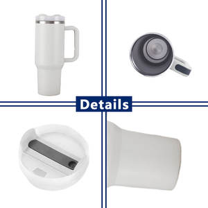 Vaso Térmico de 40oz con Grabado Láser, Acero Inoxidable, Tapa Holográfica Arcoíris, Color Negro y Blanco, con Pajita, Estilo Americano, para Café, Envío desde Almacén en EE. UU. - Product Image 2