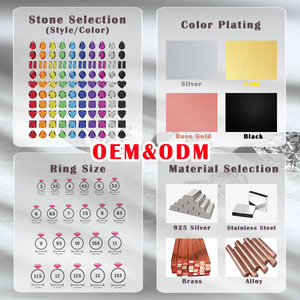 New Arrival unisex Nhẫn tay tùy chỉnh tên khắc đồ trang sức hình học không có đá quý của nam giới cá nhân Chunk không gỉ tham gia - Product Image 6