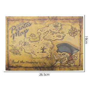 子供のためのおもちゃハロウィーンパーティープロップビンテージトレジャーマップ子供海賊宝探し - Product Image 2