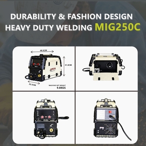 MIG250C <span class=keywords><strong>Saldatrice</strong></span> 4 in 1 <span class=keywords><strong>Gas</strong></span>/Senza <span class=keywords><strong>Gas</strong></span> MAG MMA TIG <span class=keywords><strong>per</strong></span> Uso Domestico Fai-da-te Edilizia Agricoltura MOQ 1 Unità - Product Image 3