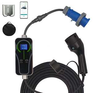 Cargador de Vehículos Eléctricos Portátil de 7kw, Azul, CEE, Integrado - Product Image 2