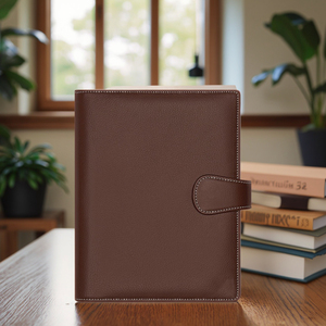 Pieno Fiore di fantasia Logo Personalizzato Diario di Pelle Bovina Marrone In Vera Pelle Agenda - Product Image 4