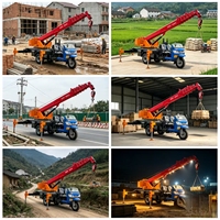 Mini-grue mobile sur tricycle, grue hydraulique à trois roues de 3 à 5 tonnes, grue de levage pour chantier de construction