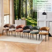 Chaise de salle à manger moderne ergonomique en tissu rembourré, robuste, multicolore, pour hôtel et maison, vente en gros directe d'usine OKAY