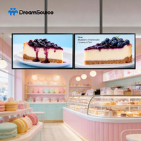 Pantalla Digital de Señalización para Restaurantes de 32 43 49 55 Pulgadas, Super Delgada, de Montaje en Pared, con Sistema Android, Pantalla LCD para Publicidad, Menú Digital