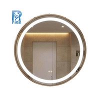 Cermin Pintar Desain Modern dari Rise Factory, Terbuat dari Paduan Aluminium, Tahan Air, dengan Sakelar Sentuh Sensor untuk Apartemen, Kamar Mandi, Salon, dan Ruang Tamu