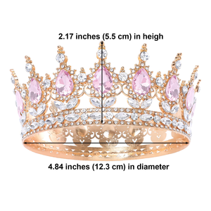 Couronnes et diadèmes de mariage en strass en gros pour femmes, couronnes de mariée en cristal pour déguisements, fêtes d'anniversaire et décoration de gâteaux - Product Image 2
