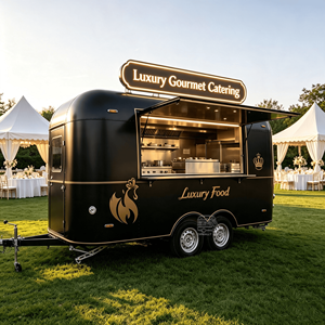 Food Trailer With Full Kitchen Mobile Catering Food Vending Cart Trailer Commercial Service Window Coffee Food Trailer - Product Image 1