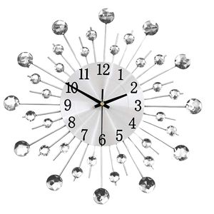 Floral Wrought Iron <b>Wall</b> <b>Clock</b> Silent Quartz Round Decorative Hanging <b>Clock</b> for <b>Living</b> <b>Room</b> Bedroom - Product Image 5