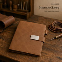 Carnet A5 à couverture rigide ligné, personnalisable avec logo, avec boucle, pour entreprises et travail – Nouveauté 2026, Offre Spéciale