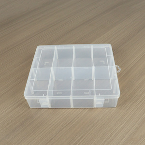 Transparent Plastic Storage Box 8 Grid Compartment For Jewelry Electronics Tools Accessories Rectangle Shape - Product Image 4