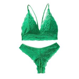 2026 Best Verkochte Groothandel Seksondergoed: Groene Kanten Driehoekige Beker, Comfortabel En Ademend, Open En - Product Image 5