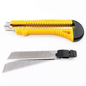 Cuchillo de Caja Económico Multifunción con Botón de Empuje, Cuchilla Retráctil de Cambio Rápido de Acero al Carbono, Mango de Plástico, para Bricolaje Industrial - Product Image 5