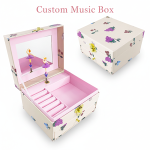 Caja <span class=keywords><strong>de</strong></span> Música Carrusel Bailarina con Ranura para Anillos, Joyero Musical Personalizado al por Mayor, Mecanismo <span class=keywords><strong>de</strong></span> Manivela, <span class=keywords><strong>Canciones</strong></span> Personalizadas - Product Image 1