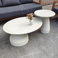 Table de jardin moderne en béton renforcé de fibres de verre, durable, imperméable, personnalisable, pour l'intérieur et l'extérieur, maison, villa