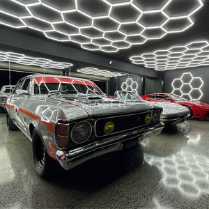 Dimmable Cyan Cliff Hexagon <span class=keywords><strong>Garage</strong></span> Lumière LED Nid D'abeille Plafonnier Lampe De Travail pour <span class=keywords><strong>Garage</strong></span> Clinique Dentaire Gym Barbershop - Product Image 2