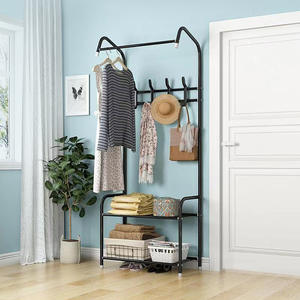Multifunctional <b>Wall</b>-Mounted L-Shaped Coat <b>Shoe</b> & Clothes Rack for Living Room and Porch Storage - Product Image 3