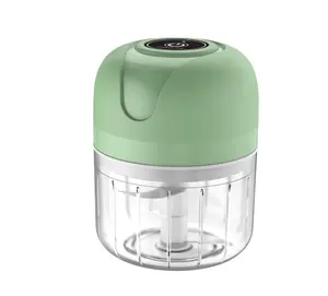 250ml green USB Wireless Electric Garlic Mini Masher Press Mincer Vegetable Chili Meat Grinder Food Chopper Kitchen Tools