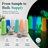 Fil à broder phosphorescent pour vêtements de rave et soirées Blacklight – Polyester recyclé écologique, couleurs personnalisables, lumineux