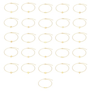Pulsera con Inicial de Acero Inoxidable, Pulsera Simple Personalizada, Chapado en PVD de Oro de 18K, Cadena de 26 Letras, Regalo para Mujer - Product Image 1