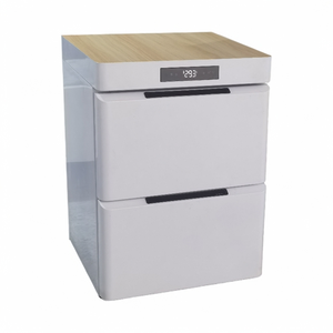 Réfrigérateur sous comptoir en acier inoxydable, classe énergétique <span class=keywords><strong>A</strong></span>, écran électronique, refroidissement par air, double réfrigération - Product Image 1
