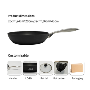 Lightweight Iron <strong>Frying</strong> <strong>Pan</strong> Uncoated Healthy Physical Non Stick Cookware Even Heat Distribution for Home Kitchen Cooking <strong>Pan</strong> - Product Image 4