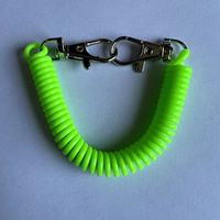 Cordón retráctil de plástico para llaves, llavero en espiral, cordón antipérdida para llaves