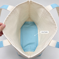 Sac fourre-tout de plage en coton pliable, personnalisable, avec broderie de dessin animé, imprimé, écologique, fermeture à bouton et fermeture éclair, taille moyenne