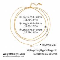 Collier multi-couches en acier inoxydable 316L plaqué or PVD 18 carats pour femmes, collier délicat avec pendentif en pierre CZ, bijoux de mode pour tous les jours