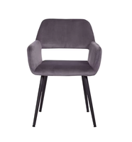 Chaises de cuisine modernes avec coussin en tissu, chaises latérales à mi-dossier avec pieds en métal robustes pour usage domestique